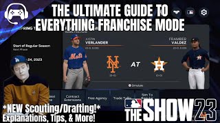 THE ULTIMATE GUIDE TO EVERYTHING FRANCHISE MODE ON MLB THE SHOW 2324 [upl. by Arlana]