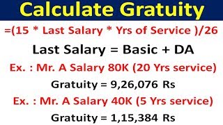 How to Calculate Gratuity  Gratuity calculator for Private Sector  Gratuity Kitni Milti Hai [upl. by Ecirad940]