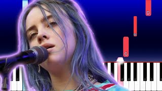 Billie Eilish  Halleys Comet Piano Tutorial [upl. by Gennifer]