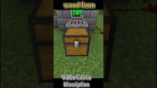 Minecraft AUTOMATIC wood farm  wood farm tutorial 120 [upl. by Aleafar]