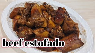 BEEF ESTOFADO  EASY RECIPE  PANLASANG PINOY [upl. by Anihsak]