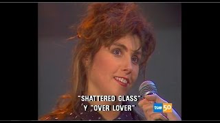 Laura Branigan  Gloria Interview cc Shattered Glass and Over Love  A Tope 1987 [upl. by Airahs]