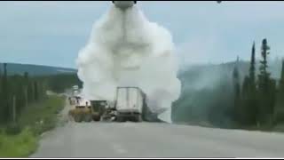 Canadair water drop on truck [upl. by Belvia766]