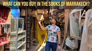 SOUKS OF MARRAKECH MOROCCO  WHAT CAN YOU BUY  VIRTUAL TRAVEL TOUR [upl. by Lati328]