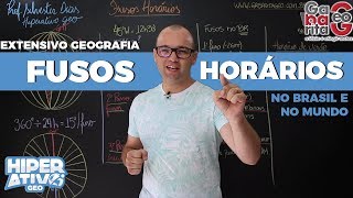 Geografia pro ENEM  Fusos Horários no mundo e no Brasil Como Calcular [upl. by Suoiluj]