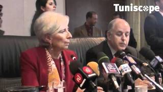 Conférence de Christine Lagarde en Tunisie [upl. by Ahsekan703]