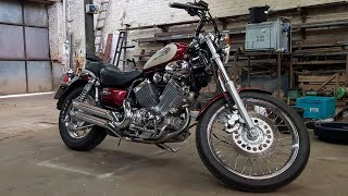 Yamaha Virago 535 Oil and Filter change [upl. by Deane]