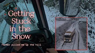 Getting STUCK in the SNOW In a 44t HGV [upl. by Ainalem]