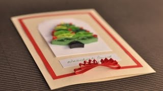 Quilling tutorial  kartka świąteczna1  Boże Narodzenie [upl. by Nicole285]