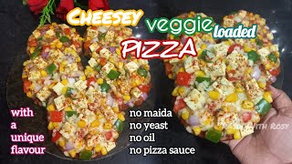 Budget friendly healthy super crispy pizza with a unique pizza base and a special homemade sauce💯🤤 [upl. by Normi]