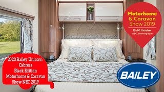 2020 Bailey Unicorn Cabrera Black Edition  My First Look  Motorhome amp Caravan Show 2019 [upl. by Atirehc]