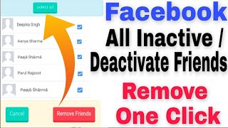 How To Remove Inactive Friends On Facebook  Removing Inactive Facebook Friends All In One Click [upl. by Akel]