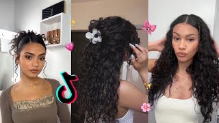 Easy and cute hairstyles for curly hair🎀 ￼ [upl. by Sheehan49]