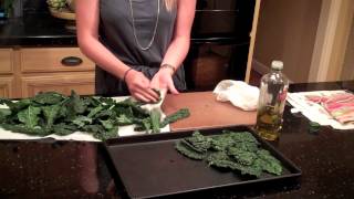 Cooking Kale Chips with Elena Varieur [upl. by Akenit]