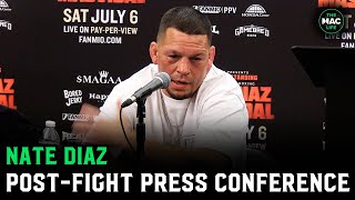 Nate Diaz reacts to Conor McGregors Million Dollar Bet  Post Fight Press Conference [upl. by Eamon]