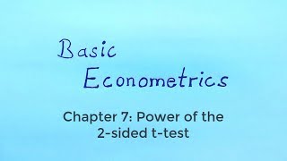 Basic Econometrics  The power of the twosided ttest [upl. by Eulau]