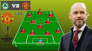 Omonia Nicosia vs Manchester United  Man United 433 Formations with Martial  Squad update [upl. by Ayama]