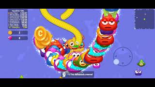 wormszoneio game online fun wormate snakeio gameplay fun wormhunt [upl. by Phyllis]