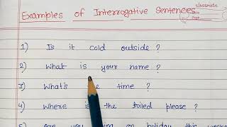 Examples of Interrogative Sentence [upl. by Mich]