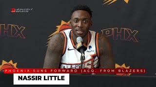 First Look at Nassir Little in a Suns Jersey after Last Week’s Trade  Phoenix Suns Media Day 2023 [upl. by Raeann299]