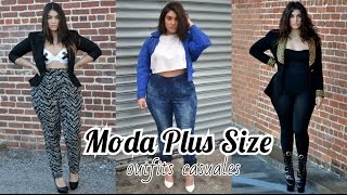 MODA PLUS SIZE 2016  OUTFITS CASUALES  ROPA PARA GORDITAS [upl. by Kelly]