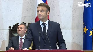 Presidente Emmanuel Macron visita el Senado de Chile [upl. by Thibault]