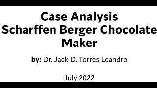 Harvard Case Analysis Scharffen Berger Chocolate Maker [upl. by Yvaht918]