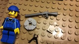 How to build a lego WW1 Chauchat light machine gun [upl. by Yanrahs716]