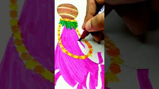 Gudi Padwa Painting drawing gudipadwa shorts youtubeshorts [upl. by Donell611]