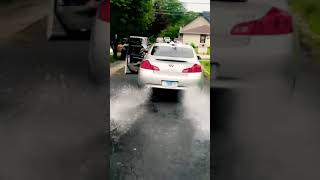 Infiniti g35 straight pipes soundfilled with water [upl. by Rambert598]