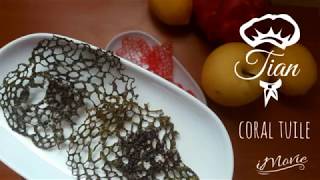 Coral tuile  lace tuile easy recipe [upl. by Asilad]