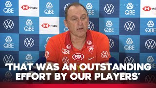 John Longmire sees all the positives after rough loss to Lions  Swans Press Conference  Fox Footy [upl. by Steiner]