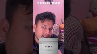 Cdac course Payment  cdac pgdac noida vlog [upl. by Miki]