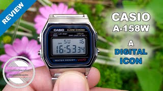 Casio A158W Watch Review  This ICONIC Digital CASIO Is Always In Style [upl. by Aihsekyw]