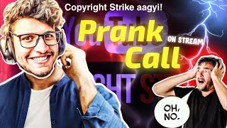 TRIGGERED INSAAN  Copyright Strike Prank Call on stream🤣 [upl. by Hairas814]