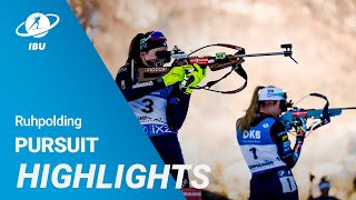 World Cup 2324 Ruhpolding Women Pursuit Highlights [upl. by Carn]