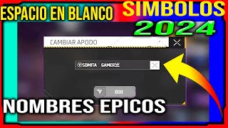 Como poner ESPACIO en Blanco con tarjeta cambio de nombre en free fire 2023 Nombre Invisible simbolo [upl. by Haskell]