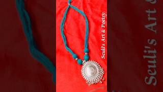 Handmade necklace ideas ।। How to make cotton ball Necklace [upl. by Sanchez]