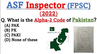 ASF Inspector Full Solved Paper 2022 By FPSC FPSC ASF FIA ANF Solved Past Papers 2022 [upl. by Beghtol]