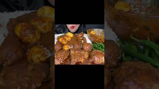 ASMR EATING SPICY CHICKEN CURRY [upl. by Suoicerpal227]