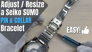 How to shorten Seiko Sumo or Monster pin and collar bracelet [upl. by Loss]