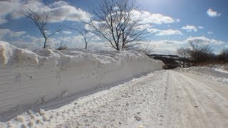 Rügen Schneeverwehungen Dörfer nicht mehr erreichbar [upl. by Ailel280]