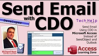 Send Email Using CDO in Microsoft Access Instead of DoCmdSendObject and Outlook [upl. by Juan]