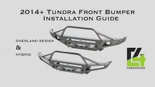 2014 Tundra Front Bumper Installation Guide [upl. by Esenahs542]