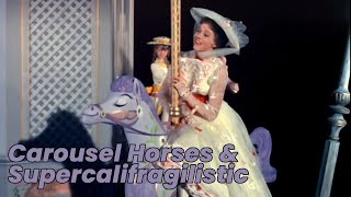 Carousel Horses amp Supercalifragilistic Mary Poppins  Behind the Scenes 1963  Julie Andrews [upl. by Bealle]