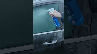 How to defrost the car windows quickly using water or deicer [upl. by Anielram]