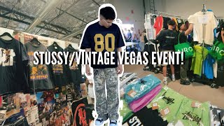 STUSSY OUTLET SALE  VEGAS VINTAGE EVENT  BRANFLAKES VLOGS [upl. by Eceinart]