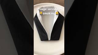 Pliage smoking en serviette en papier pourtoi viral diy artdelatable decoration foryou [upl. by Entsirhc]