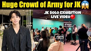 LIVE 🔴 Huge Crowd Of Army For Jungkook Event 😱 BTS JK Solo Exhibition Full Video [upl. by Wivina127]