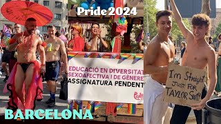 Barcelona PRIDE Parade 2024 🌈 Marcha del Orgullo Gay Barcelona Spain [upl. by Yrehcaz]